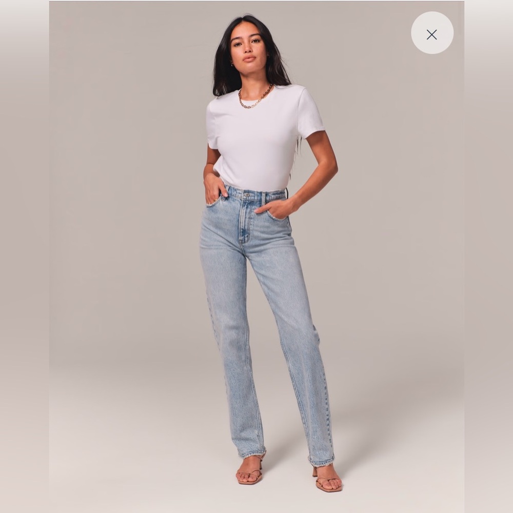 90’s straight ultra high rise jean